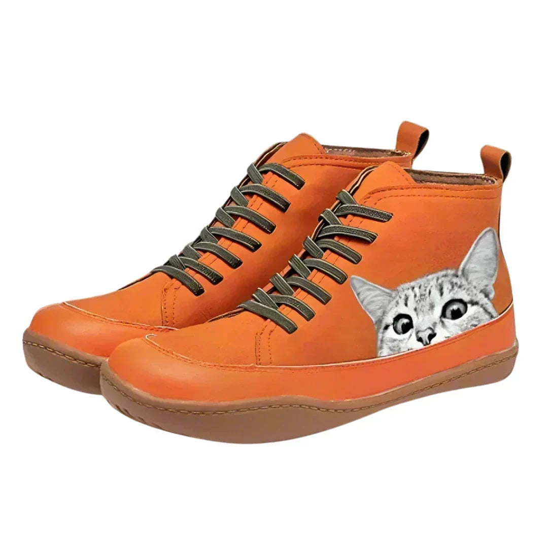 Yvette Cat Print Ankle Boot