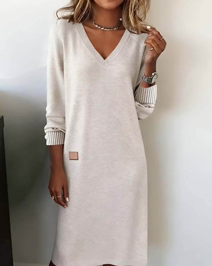 Salome V Neck Midi Dress