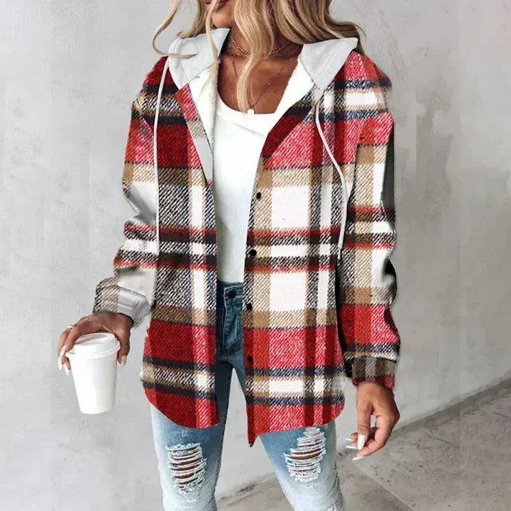 Marielou Drawstring Hood Shacket