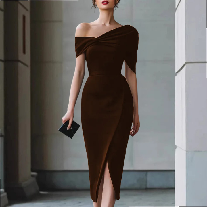 Zara Off Shoulder Midi Dress