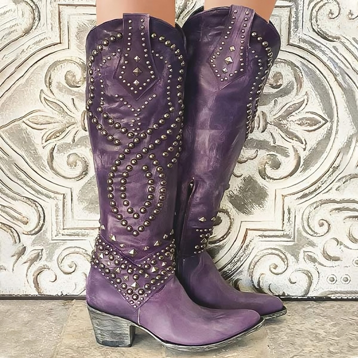 Odalina Studded Western Boots