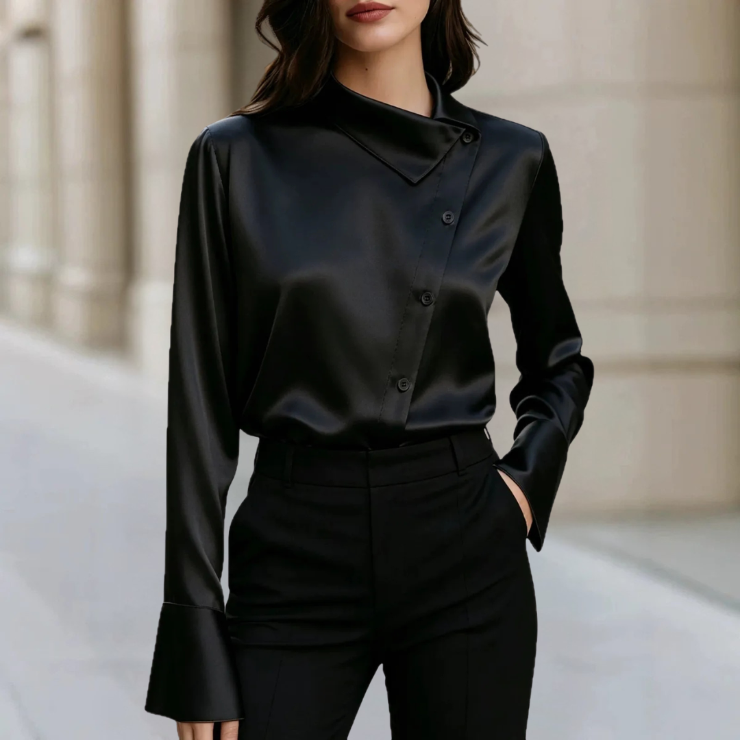 Bryna Asymmetric Collar Blouse