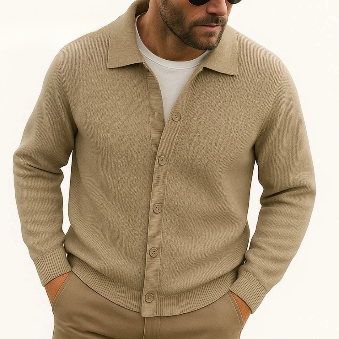 Travis Polo Button Cardigan