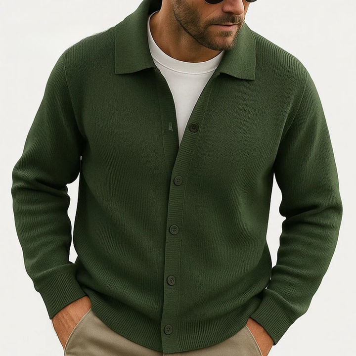 Travis Polo Button Cardigan
