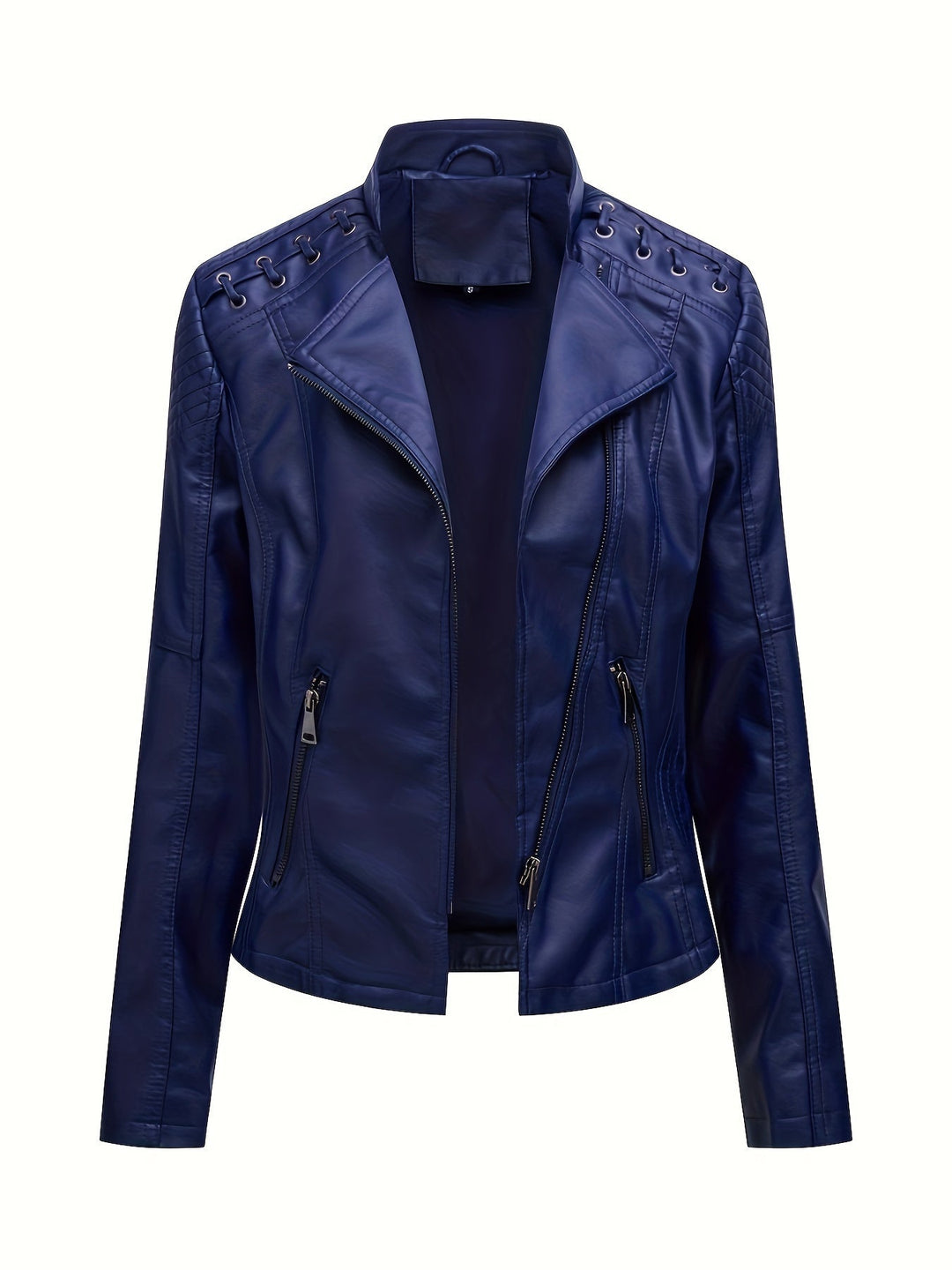 Rowena Asymmetric Zip Moto Jacket