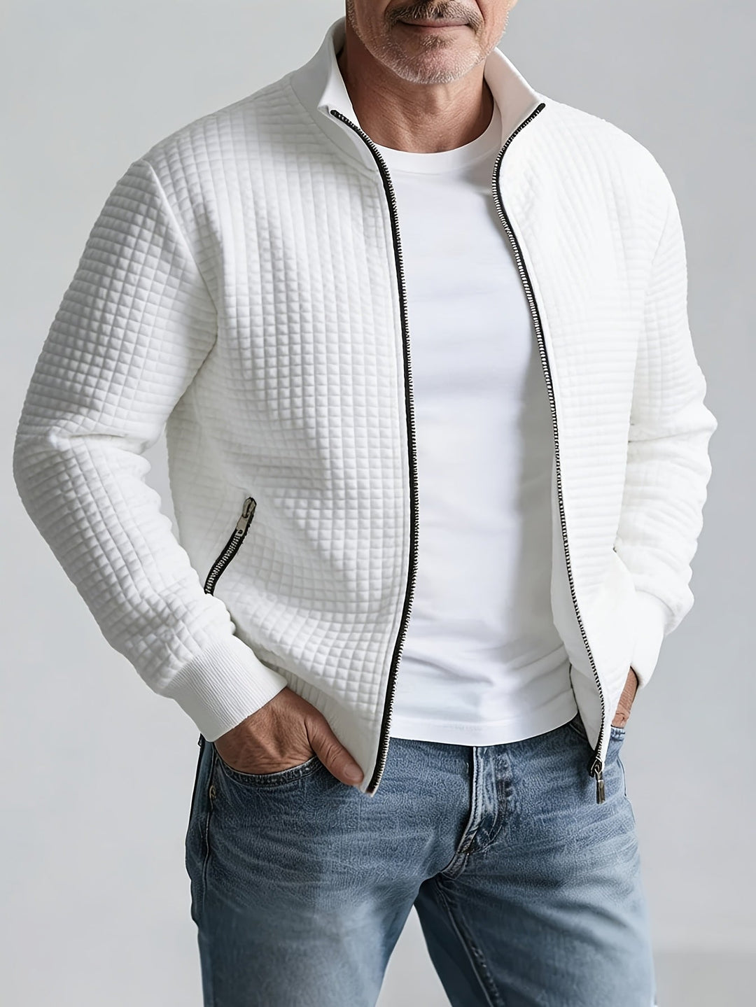 Evander Stand-Collar Zip Jacket