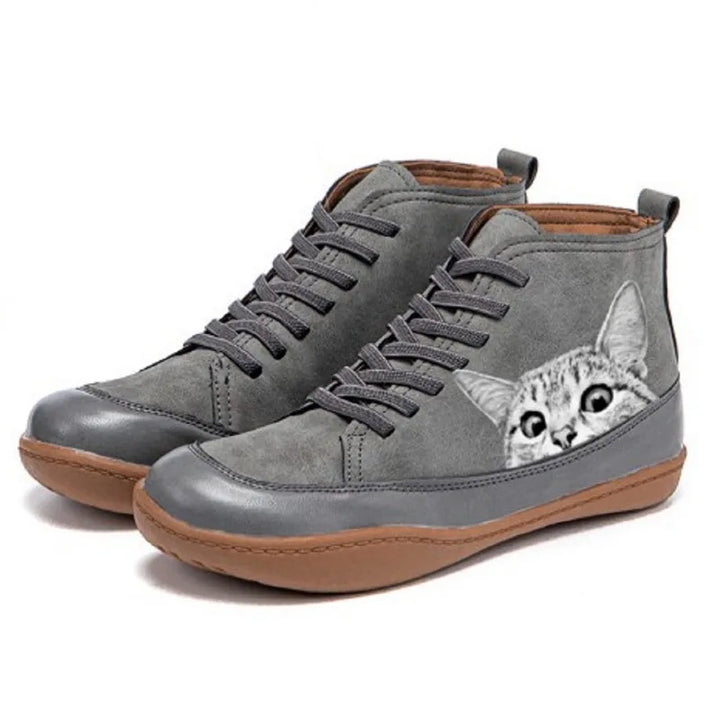 Yvette Cat Print Ankle Boot