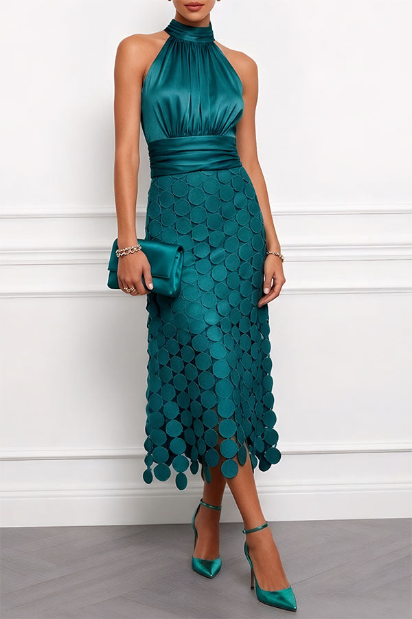 Emilia Halter Neck Midi Dress