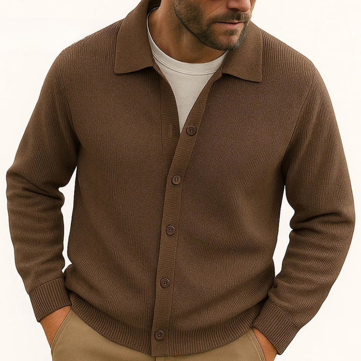 Travis Polo Button Cardigan