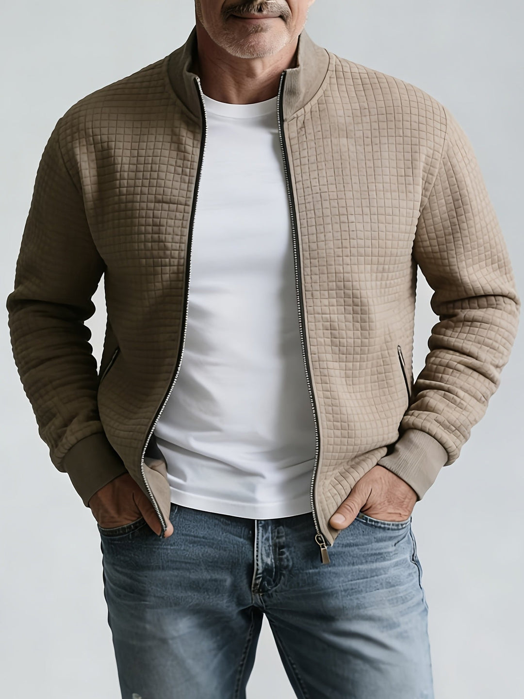 Evander Stand-Collar Zip Jacket