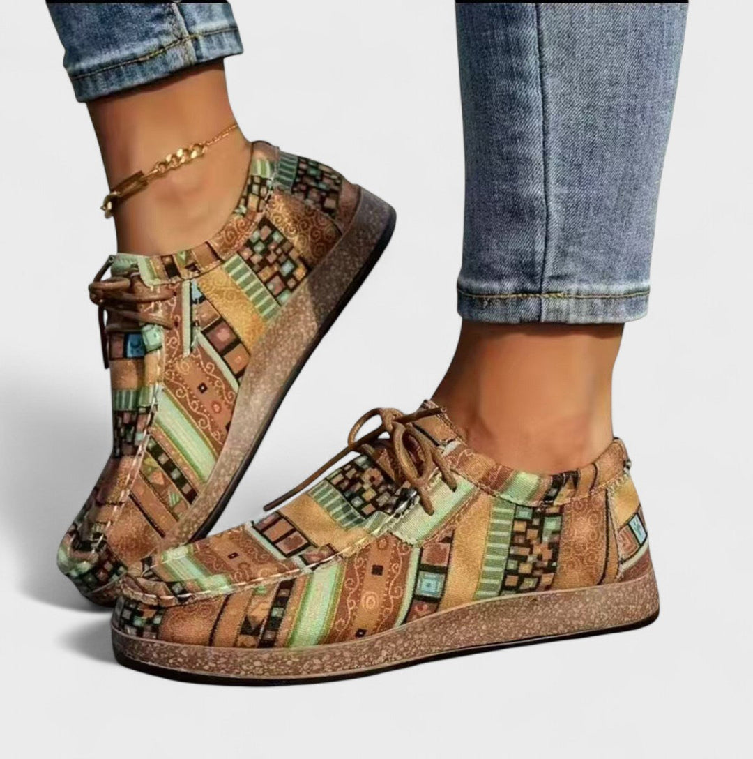 Sunniva Patchwork Platform Sneakers