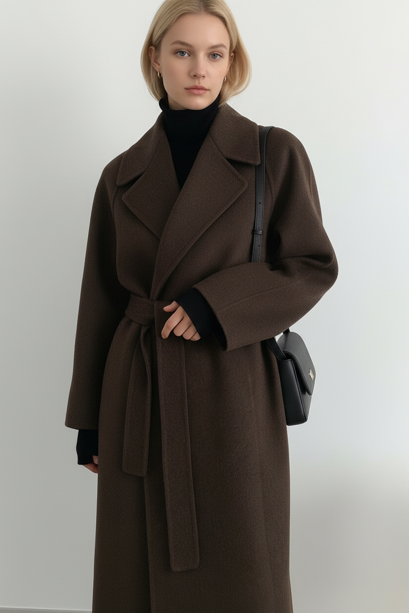Vesperine Belted Wrap Coat