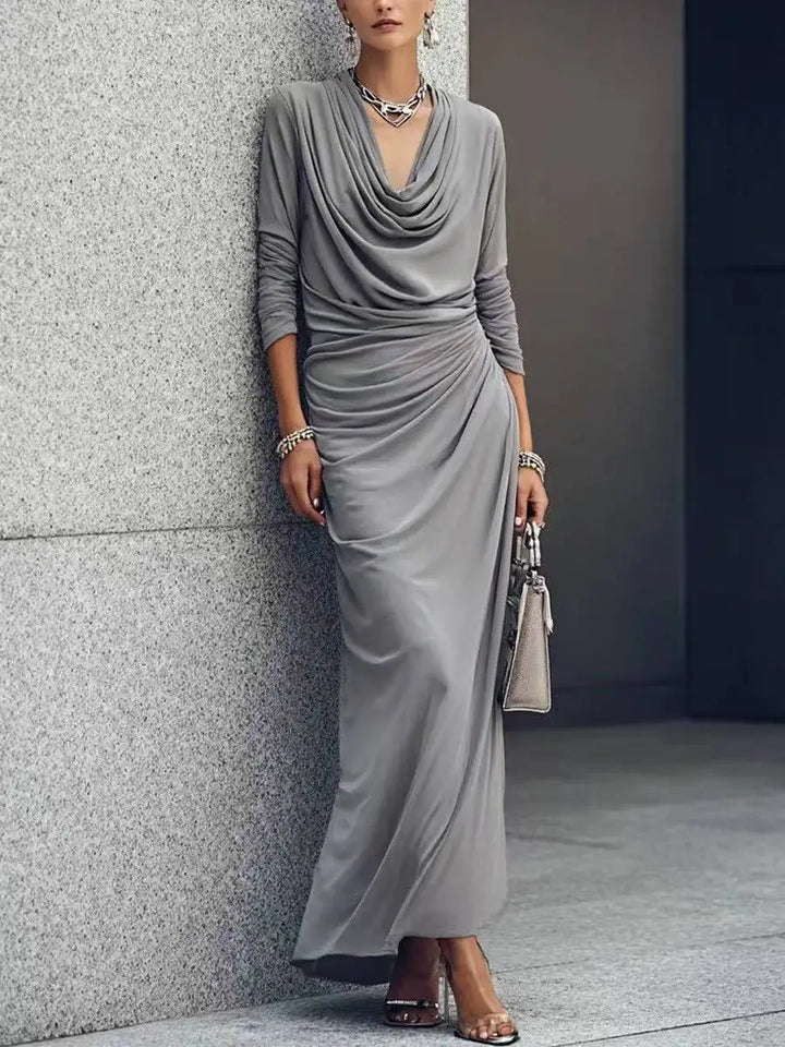 Paulina Draped Cowl Maxi Dress