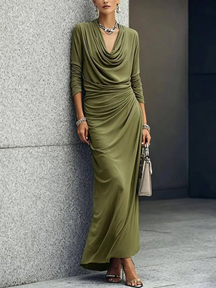 Paulina Draped Cowl Maxi Dress