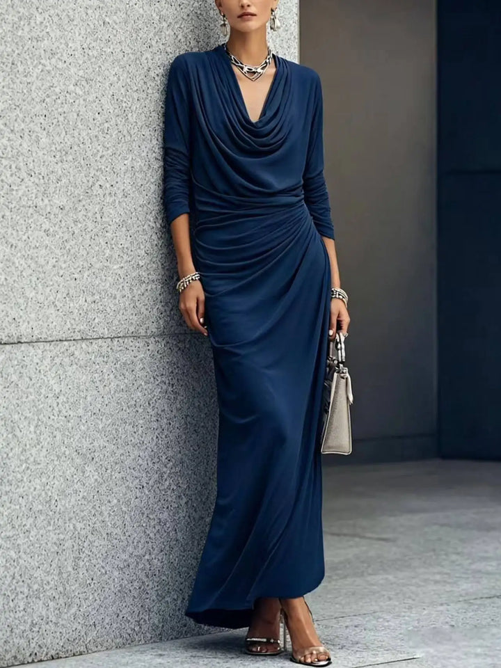 Paulina Draped Cowl Maxi Dress