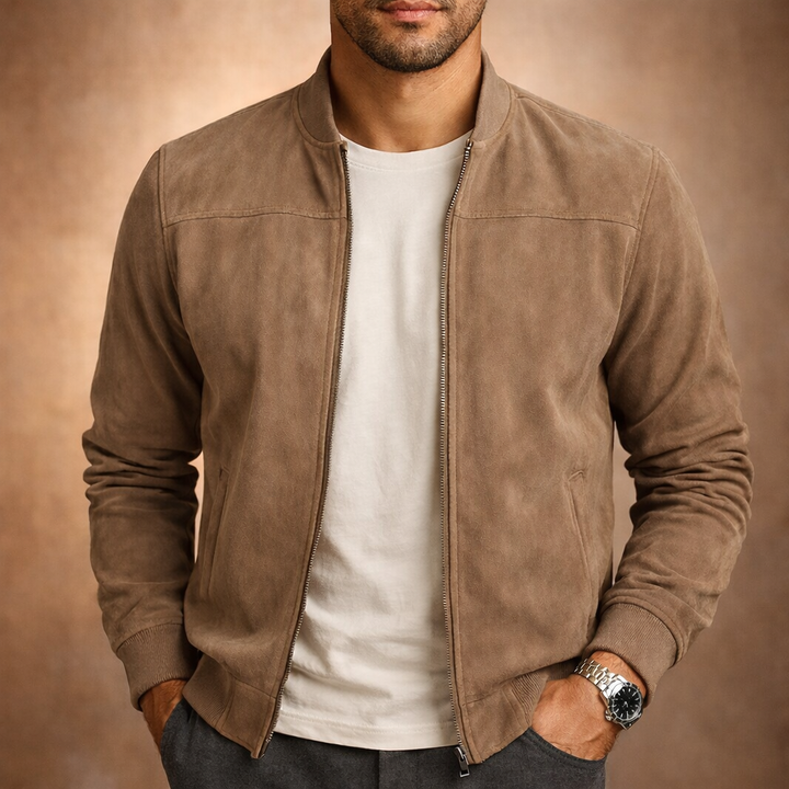 William Suede Bomber Jacket