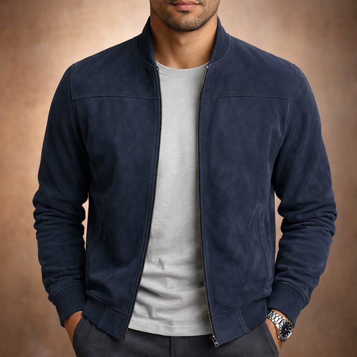 William Suede Bomber Jacket