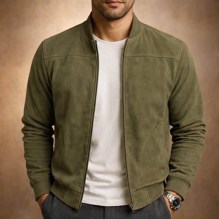 William Suede Bomber Jacket