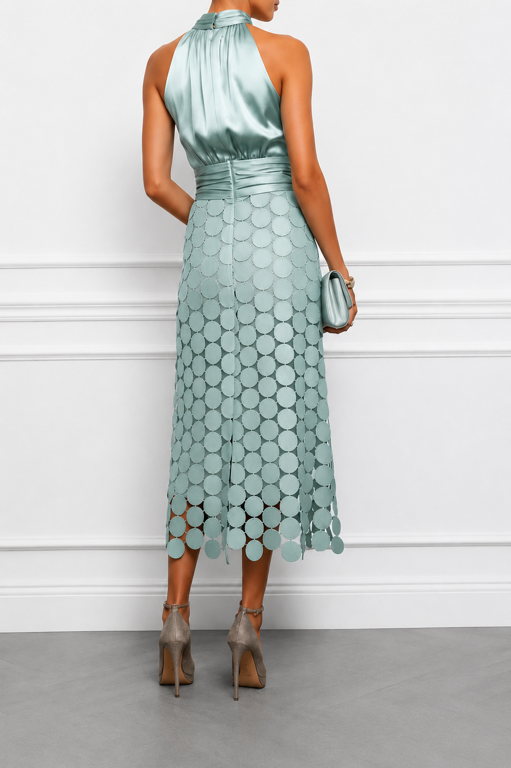 Emilia Halter Neck Midi Dress