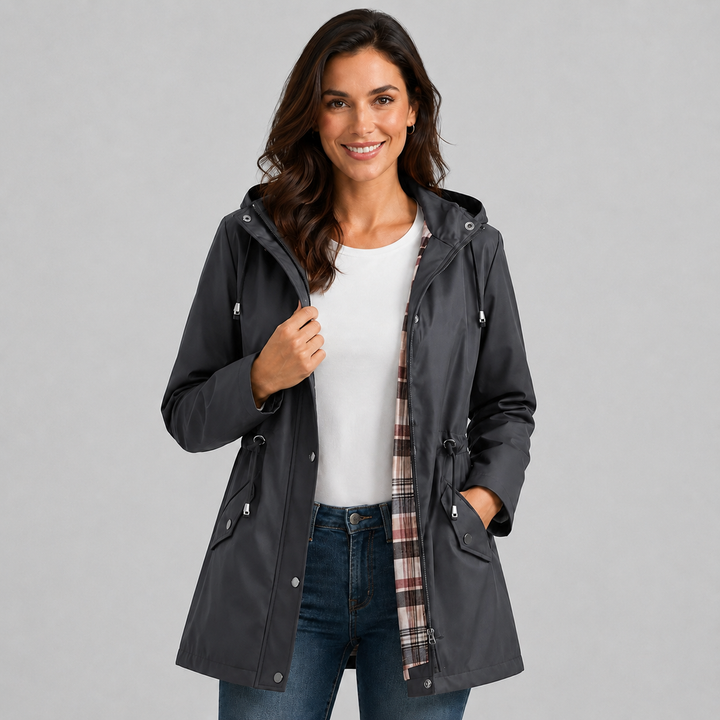 Brenna Drawstring Waist Raincoat