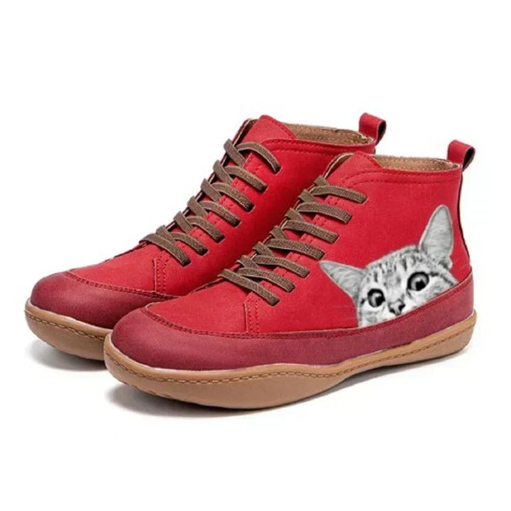 Yvette Cat Print Ankle Boot