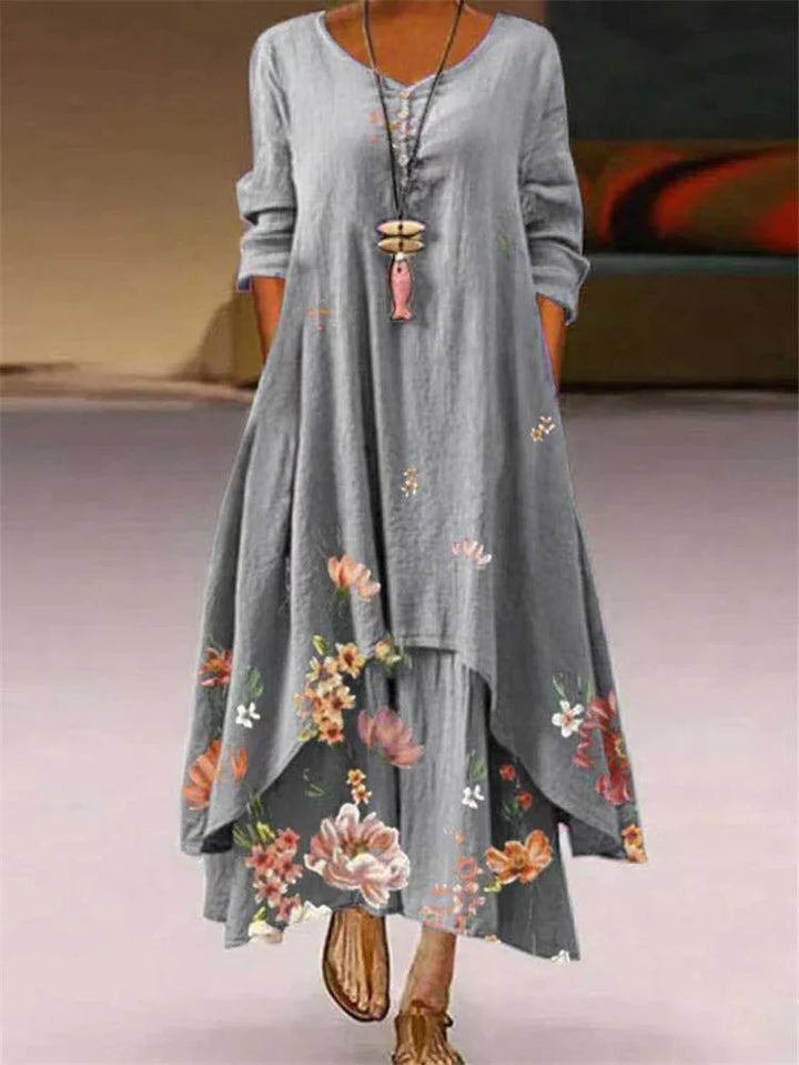 Elana Casual Floral Maxi Dress
