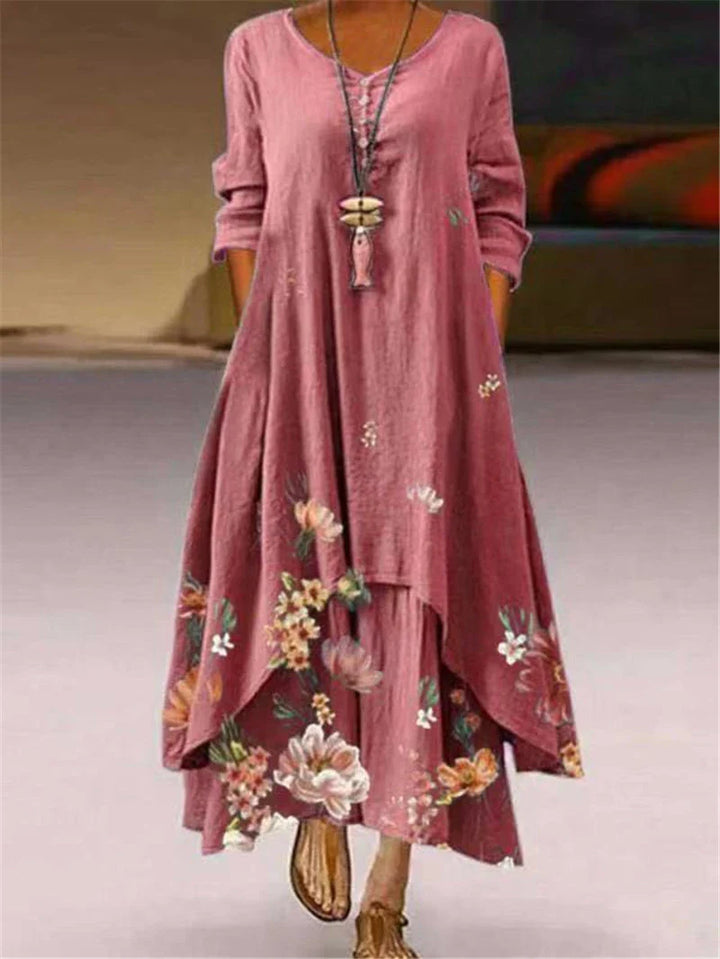 Elana Casual Floral Maxi Dress