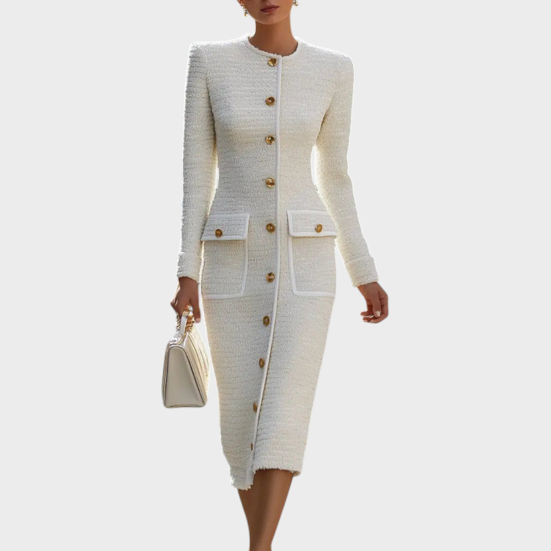 Pernelle Button Front Midi Dress
