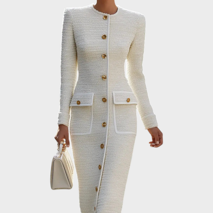 Pernelle Button Front Midi Dress