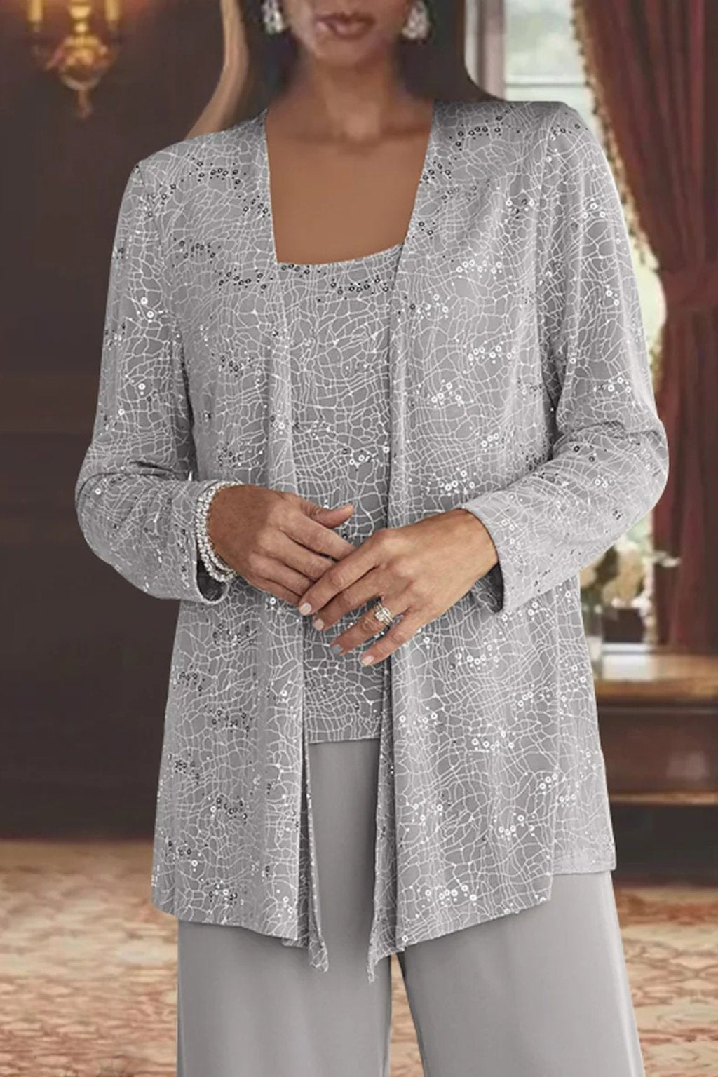 Rosalyn Sequin Jacket Set