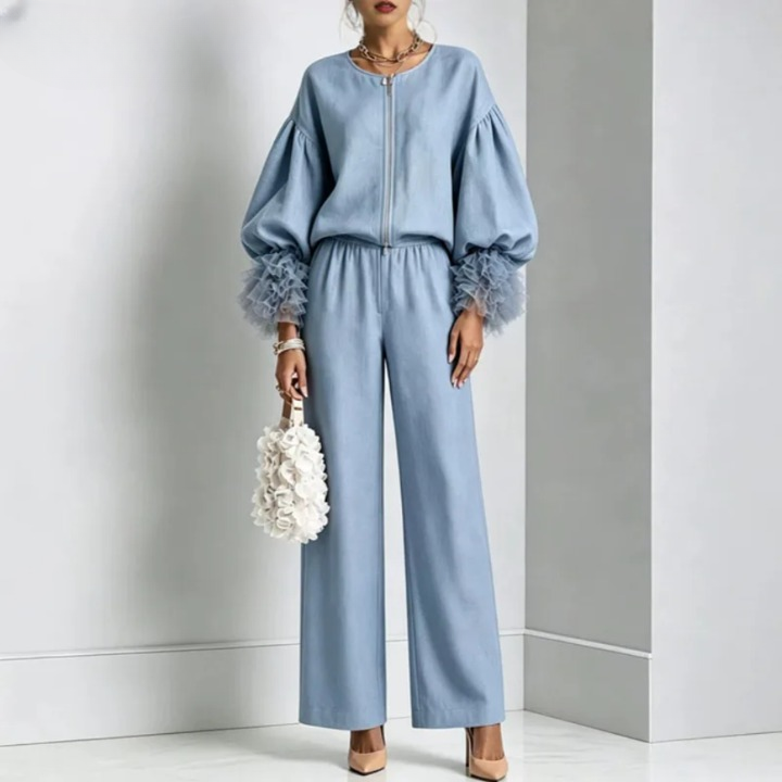 Bellamy Lantern Sleeve Two-Piece Set
