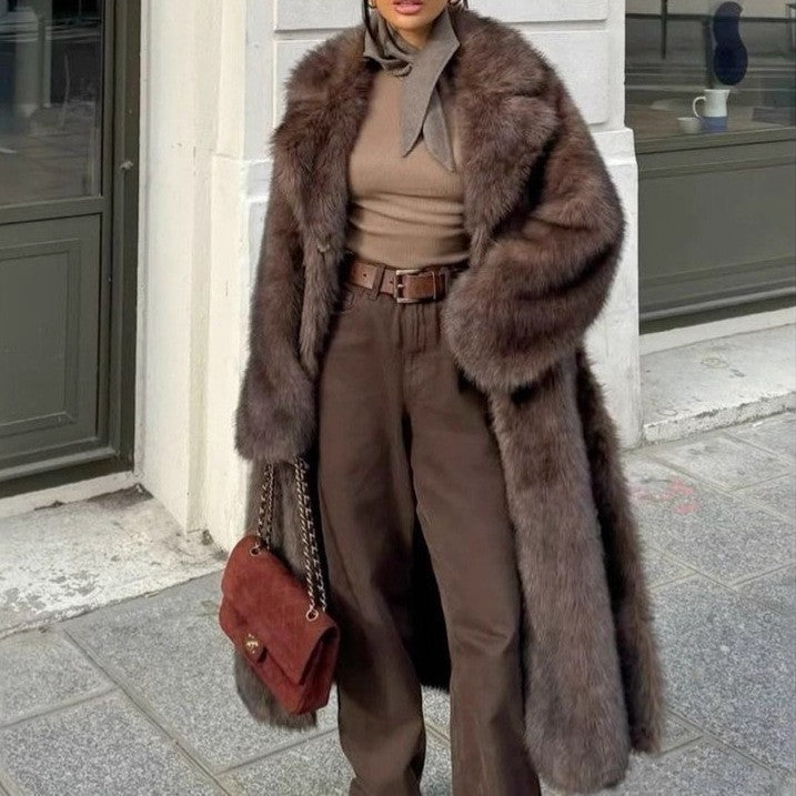 Marlena Longline Faux Fur Coat