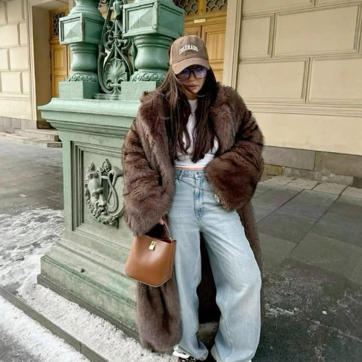 Marlena Longline Faux Fur Coat