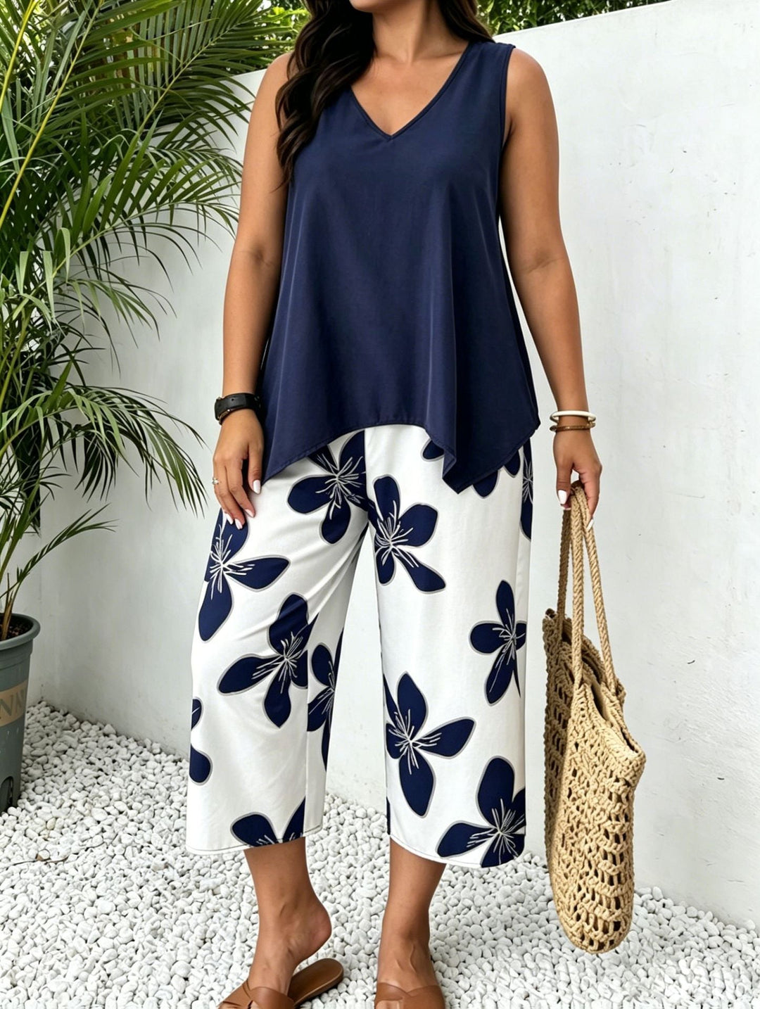 Elora Floral Print Two-Piece Set