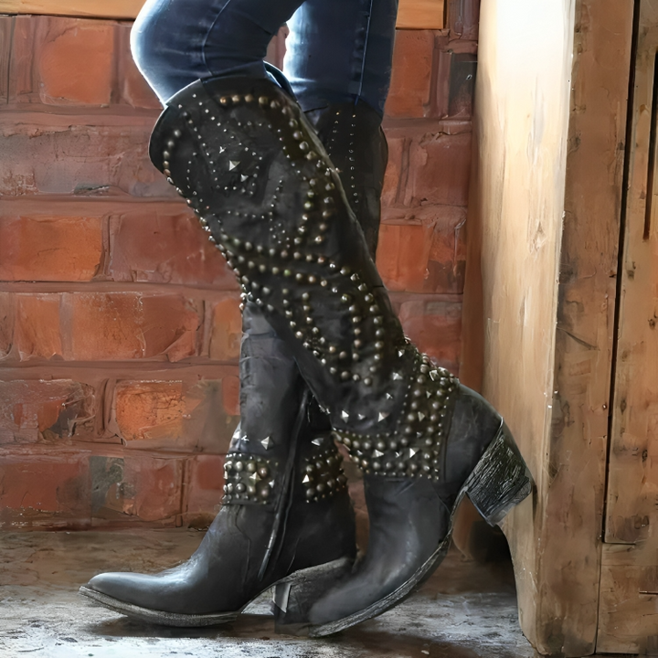 Odalina Studded Western Boots