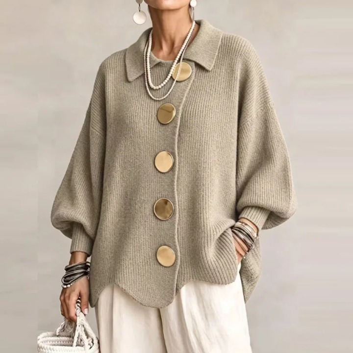 Freya Comfortable Button Cardigan