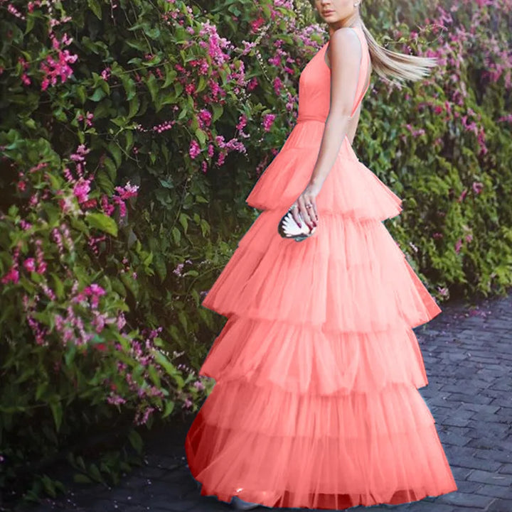 Sienna Elegant Ruffle Maxi Dress