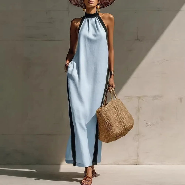 Heloise Casual Halter Maxi Dress