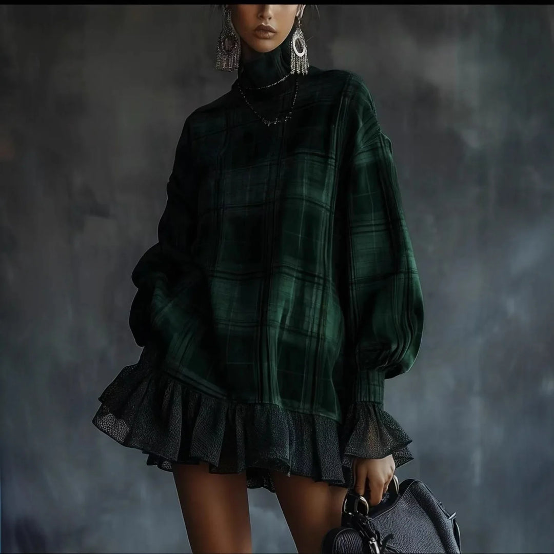 Wynter Lantern Sleeve Mini Dress