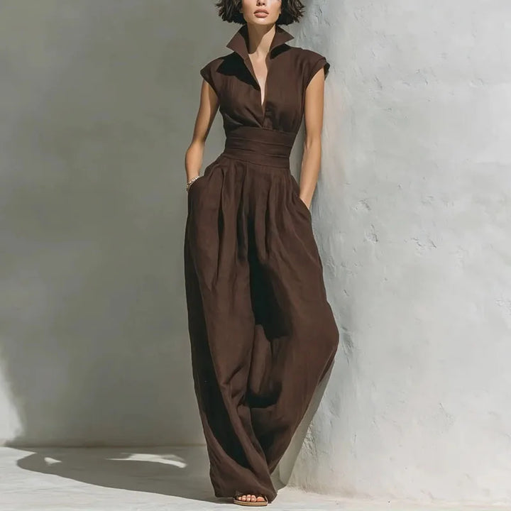 Indigo Comfortable Wide Leg Jumpsuit