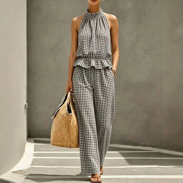 Petra Gingham Two Piece Set