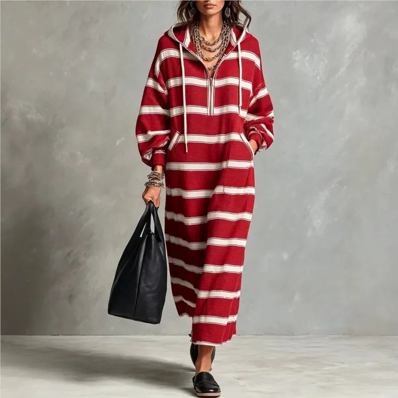 Sienna Half Zip Hoodie Dress