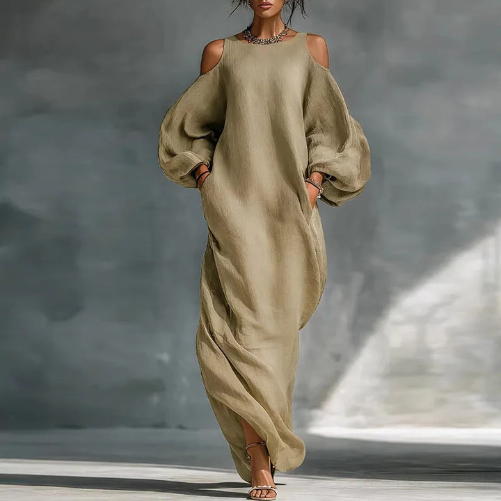 Sadie Bohemian Linen Maxi Dress