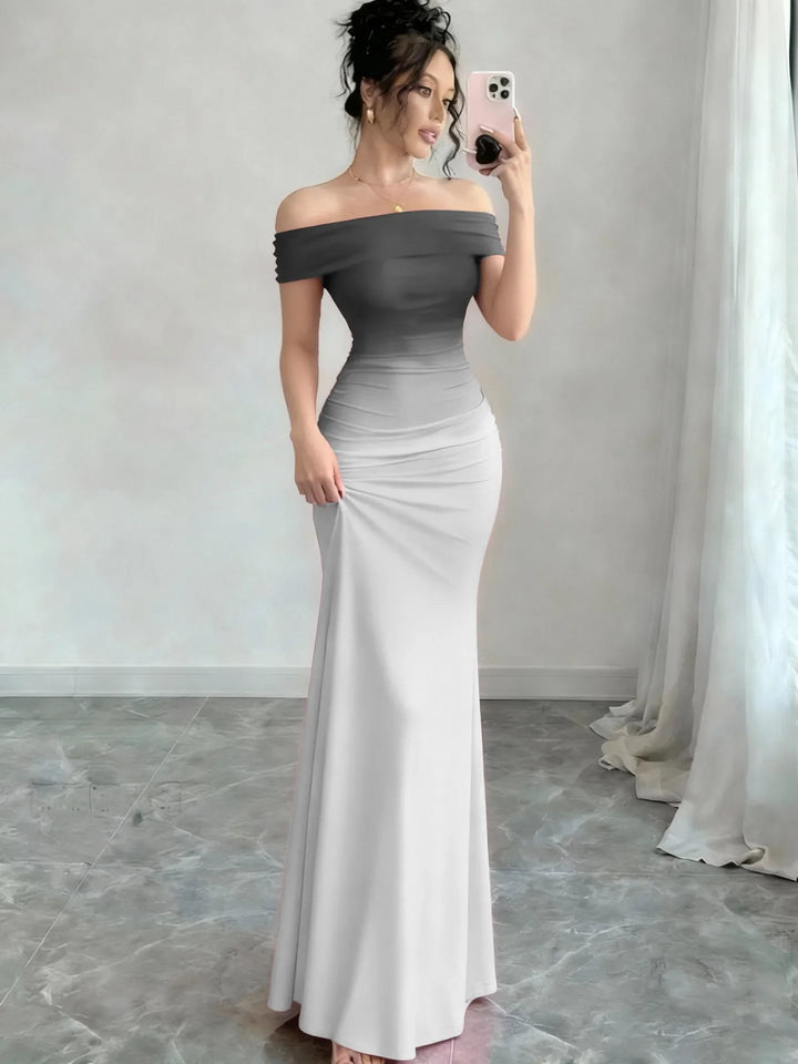 Cressida Elegant Off Shoulder Maxi Dress