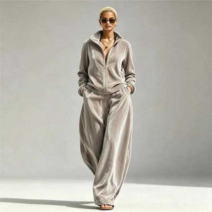 Marlene Zip Front Two-Piece Set