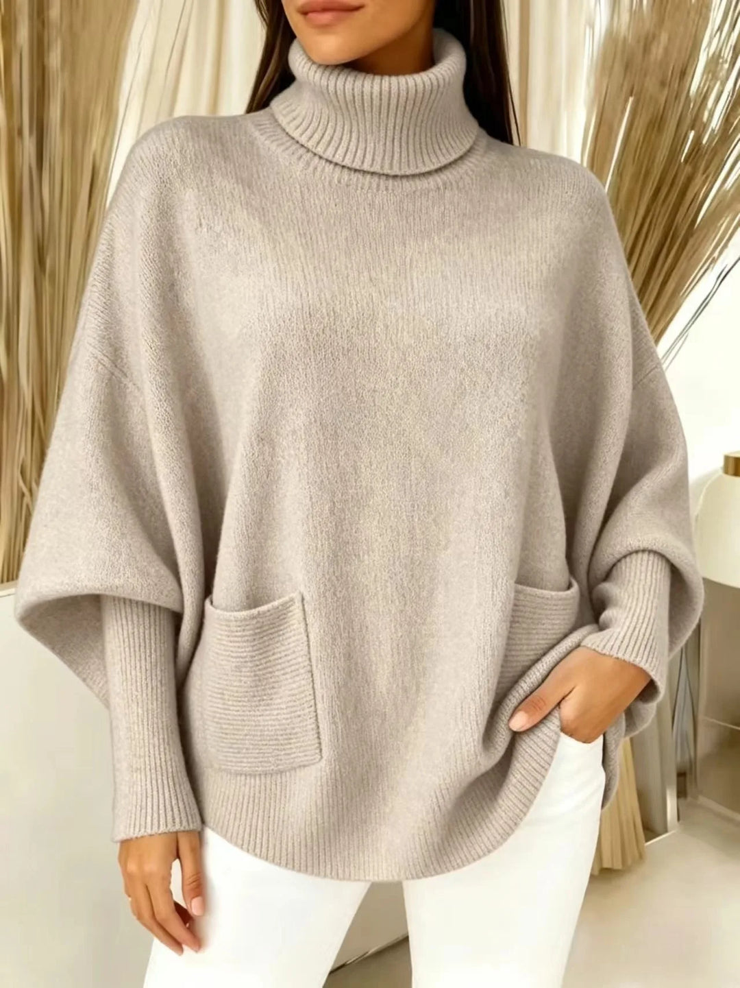 Simone Turtleneck Batwing Sweater