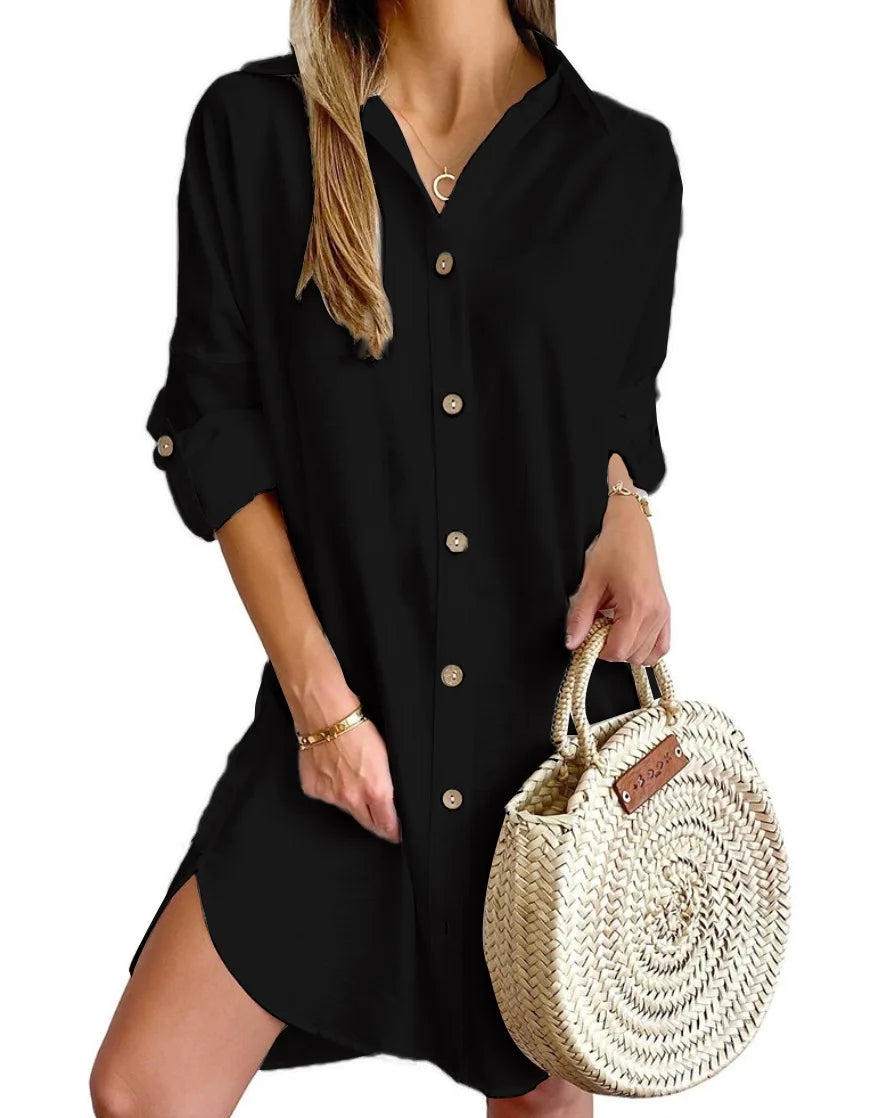 Rayna Button Up Shirt Dress