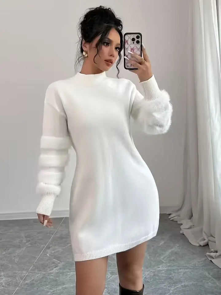 Amara Mock Neck Sweater Dress