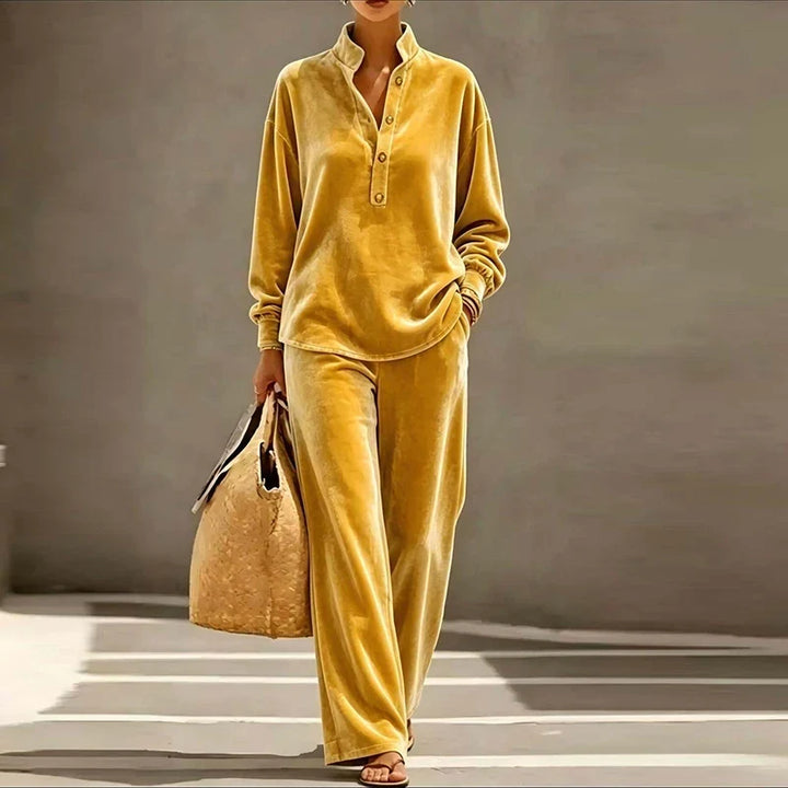Simone Stand Collar Two Piece Set