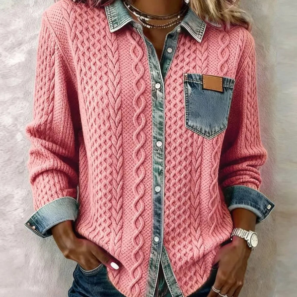 Sabine Cable Knit Overshirt
